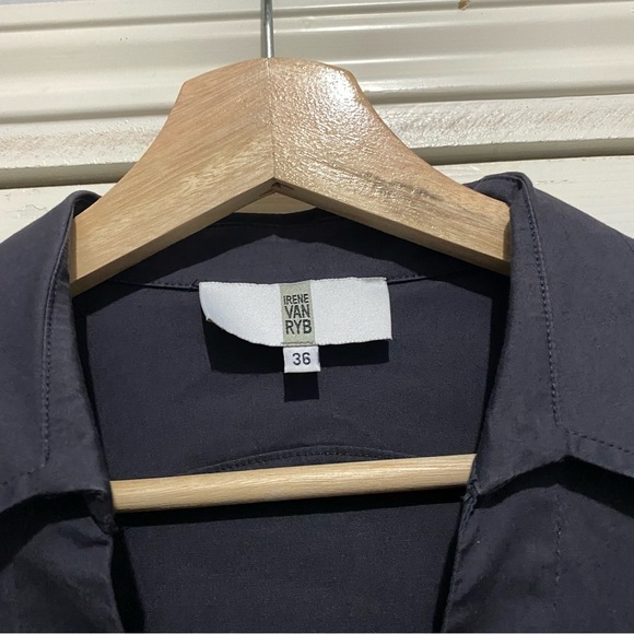 Vintage Y2K Irene Van Ryb Gray Wrap Buckle Dress Women's 36 US 6 - Picture 2 of 8